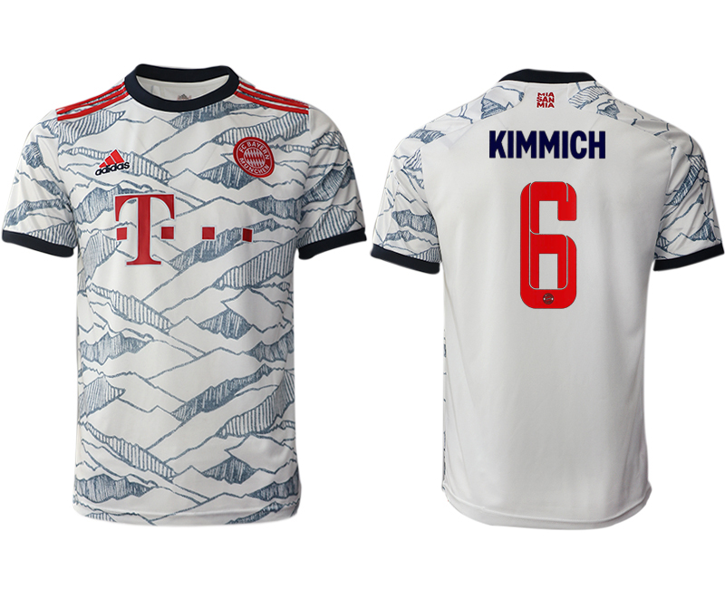 Cheap Men 2021-2022 Club Bayern Munich Second away aaa version white 6 Soccer Jersey